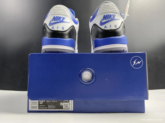 Rep LUCY Retro 3 Blue Air White Jordan CT8532-040 0815